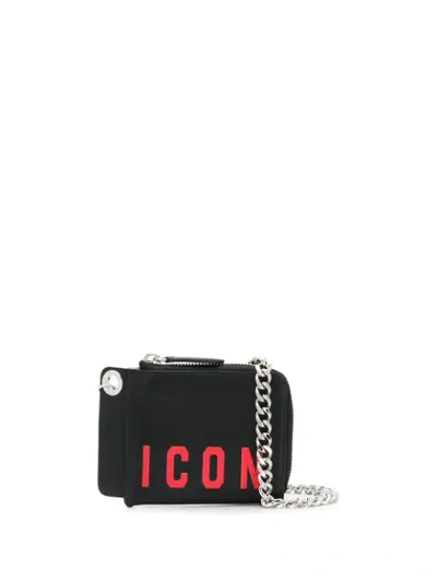 Dsquared2 Icon Chain Wallet In 黑色