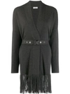 BRUNELLO CUCINELLI BELTED CASHMERE CARDI-COAT