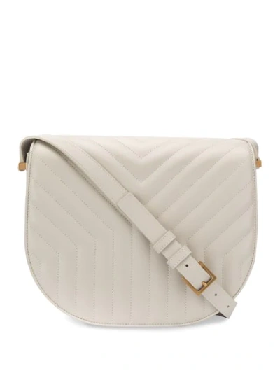 Saint Laurent Medium Joan Matelassé Satchel In Crema Soft