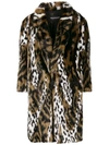 NEIL BARRETT leopard faux-fur coat