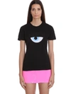 Chiara Ferragni Eye Patch Cotton Jersey T-shirt In Black