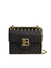 BALMAIN B-BAG 18 SHOULDER BAG IN BLACK LEATHER,11024947