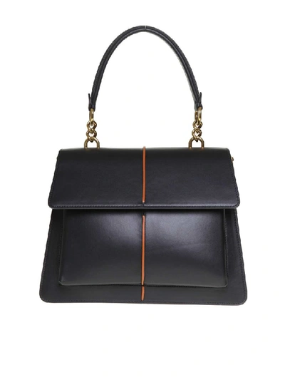 Marni Borsa A Spalla Attache A Pelle Colore Nero In Black