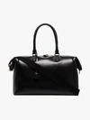 DOLCE & GABBANA DOLCE & GABBANA BLACK MONREAL LEATHER WEEKEND HOLDALL BAG,BM1748AC95414194174