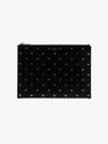 SAINT LAURENT BLACK STAR PRINT LEATHER POUCH BAG,3972940O7GN14103257