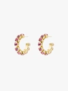 AREA AREA PINK CRYSTAL-EMBELLISHED SMALL HOOP EARRINGS,PF19A0813868405
