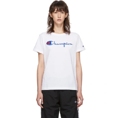 Champion Logo Patch T-shirt In White