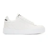 DOLCE & GABBANA DOLCE AND GABBANA WHITE LEATHER LOW-TOP SNEAKERS