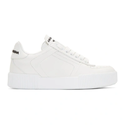Dolce & Gabbana Dolce And Gabbana White Leather Low-top Trainers