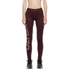 KENZO BURGUNDY LOGO LEGGINGS