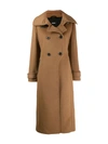 Mackage Elodie-r Double Breasted Wool Blend Coat In Neutrals