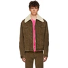 DSQUARED2 DSQUARED2 BROWN STRETCH CORDUROY OVER JACKET