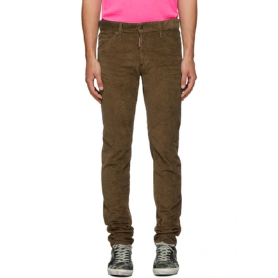 Dsquared2 Pantaloni Cool Guy In Velluto A Coste In Brown