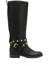 SEE BY CHLOÉ STUDDED KNEE HIGH BOOTS