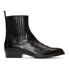 TOGA VIRILIS TOGA VIRILIS BLACK HARD LEATHER CHELSEA BOOTS