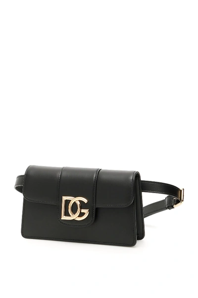 Dolce & Gabbana Dg Millennials Leather Belt Bag In Nero (black)