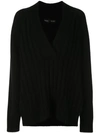 PROENZA SCHOULER OVERSIZED WOOL CASHMERE V-NNECK KNIT TOP