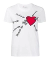 RED VALENTINO HEART IN LOVE PRINT T-SHIRT