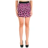 Alberta Ferretti Leopard Print Knit Skirt In Pink