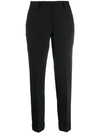 P.a.r.o.s.h Tailored Cropped Trousers In Black