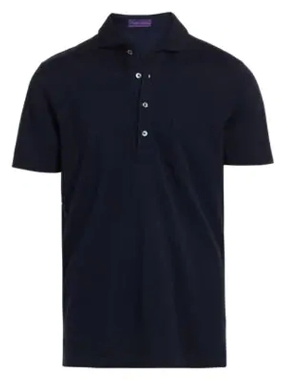 Ralph Lauren Men's Jersey Pocket Polo Shirt, Navy