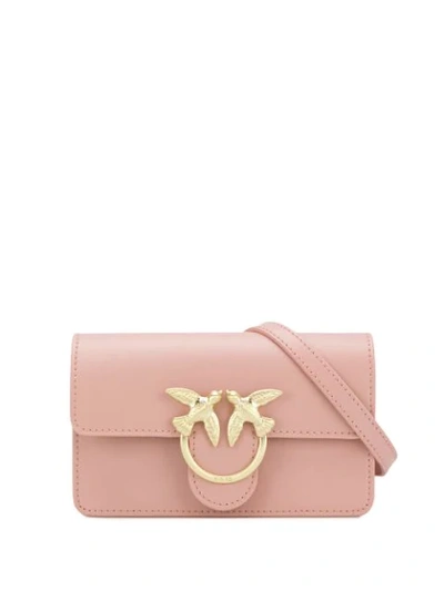 Pinko Double Swallow Belt Bag In Pink