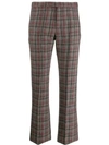ISABEL MARANT CHECKED CROPPED TROUSERS