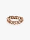 Shay 18k Rose Gold Mini Link Diamond Ring In Metallic