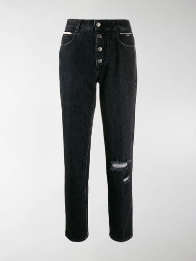 Stella Mccartney High Waist Straight Jeans In Black