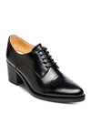 The Office Of Angela Scott Miss Button Heeled Oxfords In Black