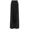 STELLA MCCARTNEY Black fringed wide-leg silk trousers