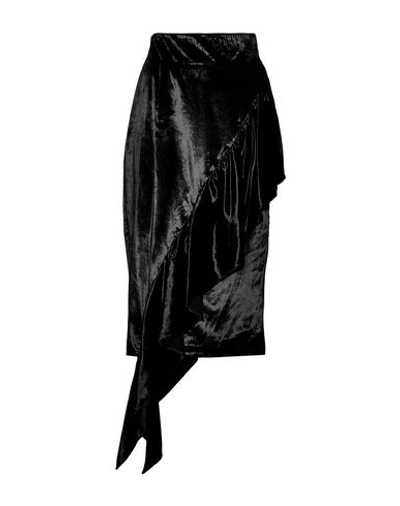 Milly 3/4 Length Skirts In Black