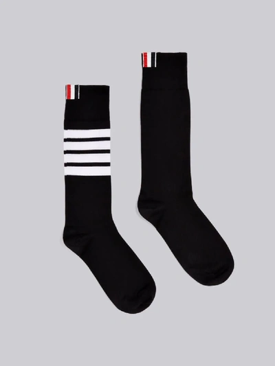 Thom Browne Lightweight Cotton Socks In Black