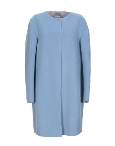 Armani Collezioni Coat In Sky Blue