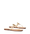 Tory Burch Mini Miller Leather Thong Sandal In White