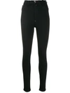Philipp Plein High Waist Jeggins In Black