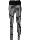 PHILIPP PLEIN EMBELLISHED LOGO LEGGINGS