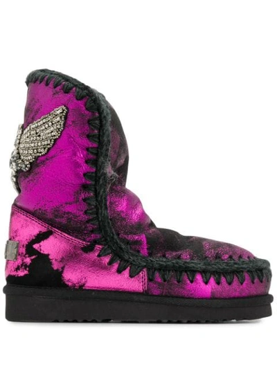 Mou Fw101006c Eskimo 24 Eagle Patch Fpfux Leather/fur/exotic Skins->leather - 粉色 In Pink