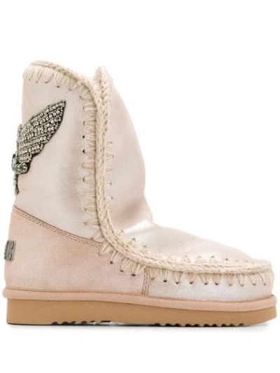 Mou Fw101006c Eskimo 24 Eagle Patch Mgrobe Leather/fur/exotic Skins->leather - 粉色 In Pink