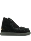 Mou Logo-plaque Sneaker Boots In Black