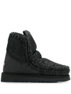 Mou Stitched Eskimo Boots In Black