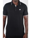 MEMBERS ONLY MEN'S BASIC SHORT SLEEVE SNAP BUTTON POLO WITH US FLAG LOGO