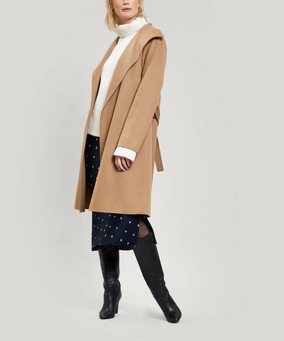 Joseph Lima Double Cashmere-blend Coat In Brown
