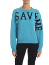 ALBERTA FERRETTI SAVE ME SWEATER IN LIGHT BLUE,11025382