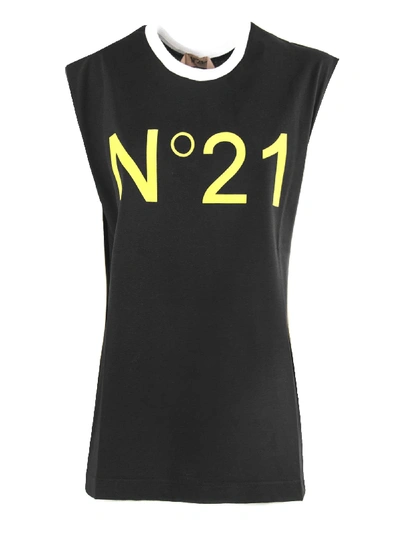 N°21 Logo Print Short-sleeve T-shirt In Black