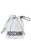 MOSCHINO LEATHER BUCKET BAG,11025430