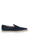 Tod's Man Loafers Midnight Blue Size 7 Leather