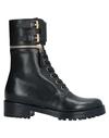Sergio Rossi Woman Ankle Boots Black Size 5.5 Leather In Black