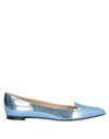 SERGIO ROSSI SERGIO ROSSI WOMAN LOAFERS PASTEL BLUE SIZE 4.5 SOFT LEATHER,11755436JS 2