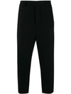 RICK OWENS RICK OWENS ASTAIRES CROPPED TROUSERS - 黑色